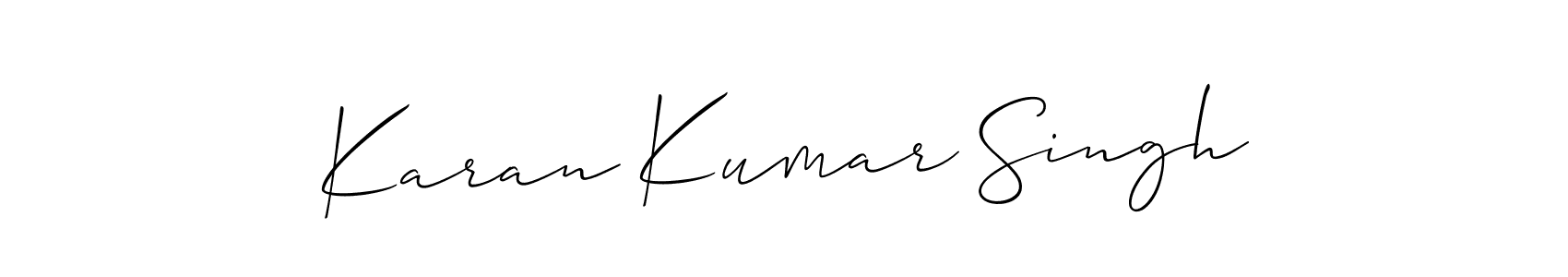 Make a short Karan Kumar Singh signature style. Manage your documents anywhere anytime using Allison_Script. Create and add eSignatures, submit forms, share and send files easily. Karan Kumar Singh signature style 2 images and pictures png
