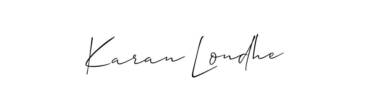 Best and Professional Signature Style for Karan Londhe. Allison_Script Best Signature Style Collection. Karan Londhe signature style 2 images and pictures png