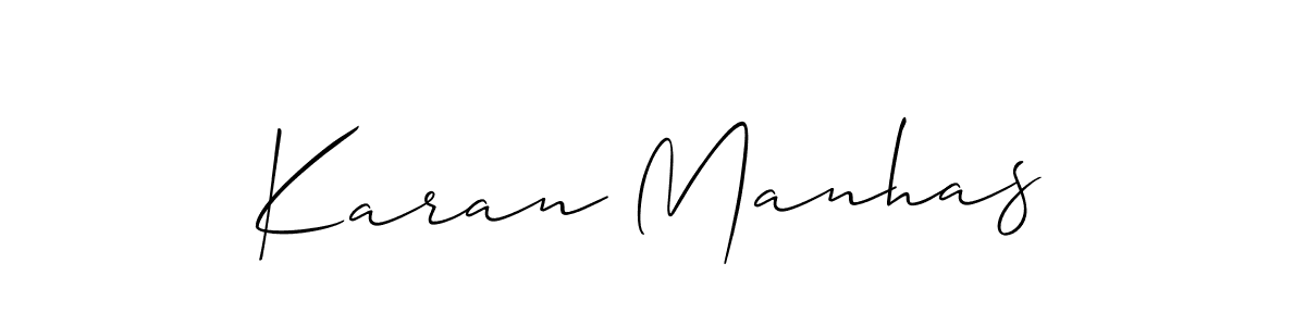 The best way (Allison_Script) to make a short signature is to pick only two or three words in your name. The name Karan Manhas include a total of six letters. For converting this name. Karan Manhas signature style 2 images and pictures png