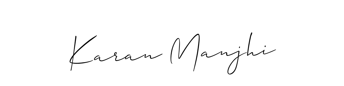 Make a beautiful signature design for name Karan Manjhi. With this signature (Allison_Script) style, you can create a handwritten signature for free. Karan Manjhi signature style 2 images and pictures png