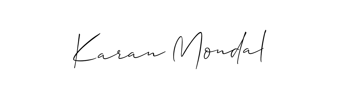 The best way (Allison_Script) to make a short signature is to pick only two or three words in your name. The name Karan Mondal include a total of six letters. For converting this name. Karan Mondal signature style 2 images and pictures png