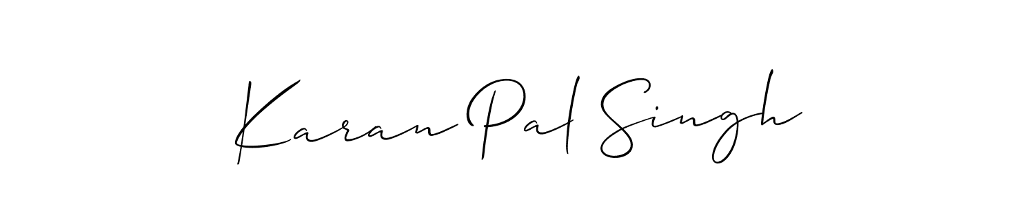 Use a signature maker to create a handwritten signature online. With this signature software, you can design (Allison_Script) your own signature for name Karan Pal Singh. Karan Pal Singh signature style 2 images and pictures png
