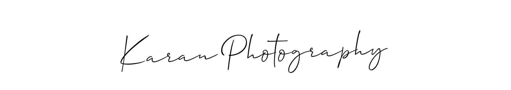 Also You can easily find your signature by using the search form. We will create Karan Photography name handwritten signature images for you free of cost using Allison_Script sign style. Karan Photography signature style 2 images and pictures png