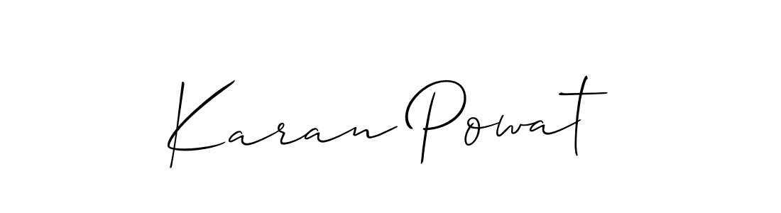 How to make Karan Powat name signature. Use Allison_Script style for creating short signs online. This is the latest handwritten sign. Karan Powat signature style 2 images and pictures png