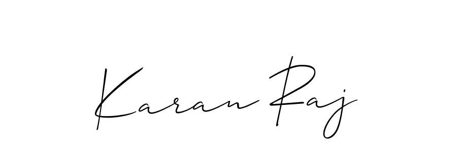 How to make Karan Raj name signature. Use Allison_Script style for creating short signs online. This is the latest handwritten sign. Karan Raj signature style 2 images and pictures png