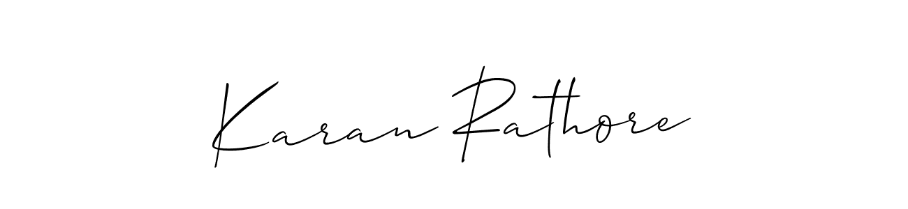 The best way (Allison_Script) to make a short signature is to pick only two or three words in your name. The name Karan Rathore include a total of six letters. For converting this name. Karan Rathore signature style 2 images and pictures png