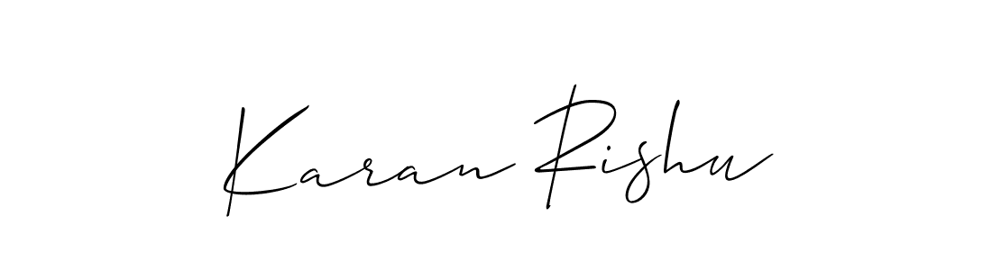 Make a short Karan Rishu signature style. Manage your documents anywhere anytime using Allison_Script. Create and add eSignatures, submit forms, share and send files easily. Karan Rishu signature style 2 images and pictures png
