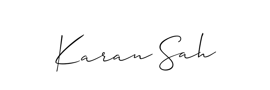 Karan Sah stylish signature style. Best Handwritten Sign (Allison_Script) for my name. Handwritten Signature Collection Ideas for my name Karan Sah. Karan Sah signature style 2 images and pictures png