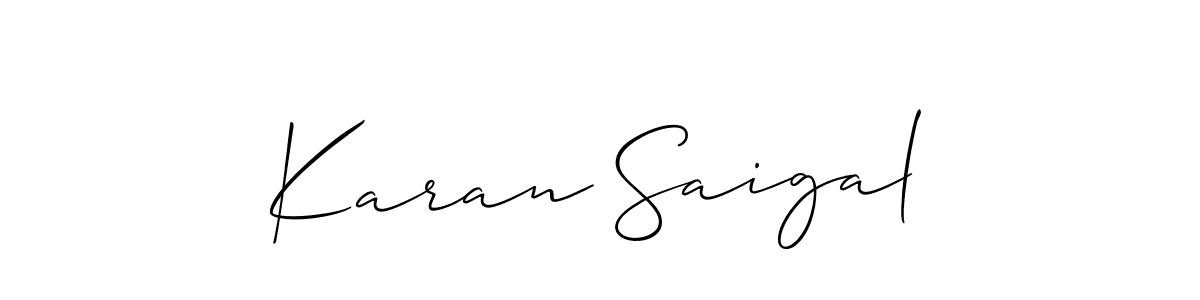 Similarly Allison_Script is the best handwritten signature design. Signature creator online .You can use it as an online autograph creator for name Karan Saigal. Karan Saigal signature style 2 images and pictures png