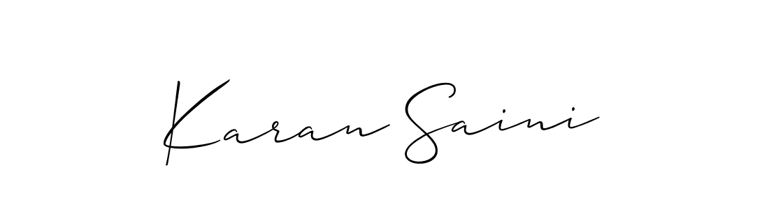 How to Draw Karan Saini signature style? Allison_Script is a latest design signature styles for name Karan Saini. Karan Saini signature style 2 images and pictures png