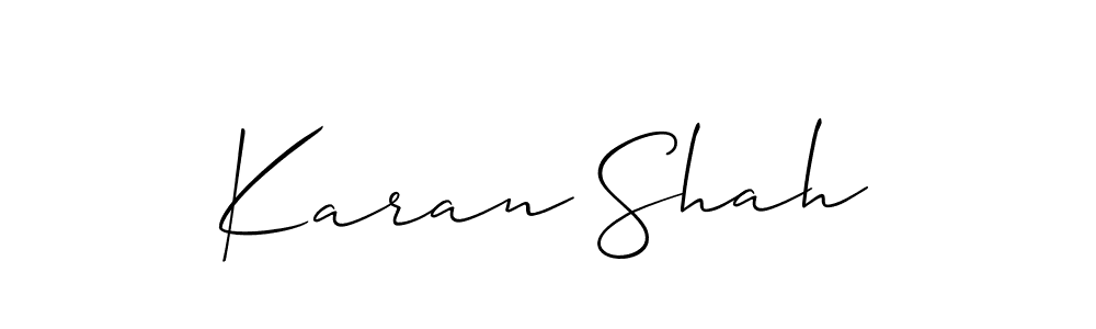 Allison_Script is a professional signature style that is perfect for those who want to add a touch of class to their signature. It is also a great choice for those who want to make their signature more unique. Get Karan Shah name to fancy signature for free. Karan Shah signature style 2 images and pictures png