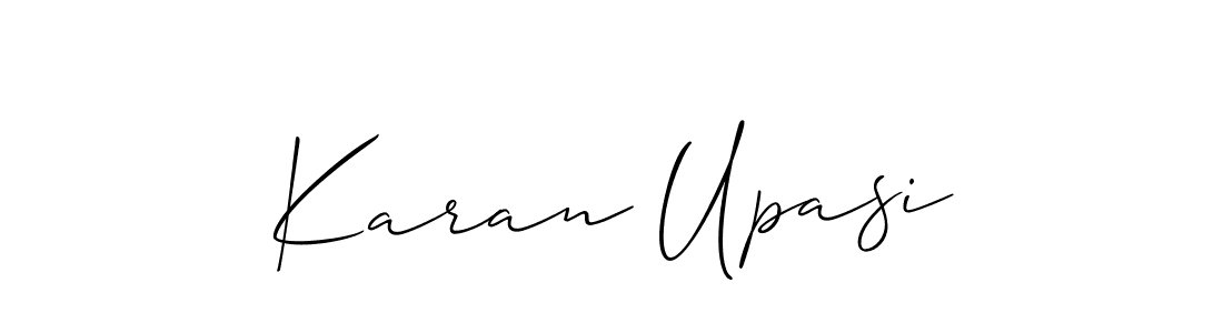 Also You can easily find your signature by using the search form. We will create Karan Upasi name handwritten signature images for you free of cost using Allison_Script sign style. Karan Upasi signature style 2 images and pictures png