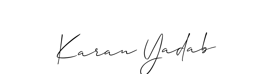 Once you've used our free online signature maker to create your best signature Allison_Script style, it's time to enjoy all of the benefits that Karan Yadab name signing documents. Karan Yadab signature style 2 images and pictures png