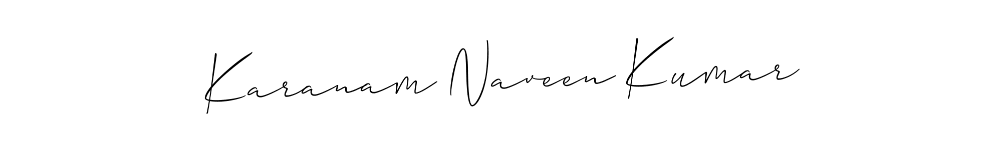 Design your own signature with our free online signature maker. With this signature software, you can create a handwritten (Allison_Script) signature for name Karanam Naveen Kumar. Karanam Naveen Kumar signature style 2 images and pictures png
