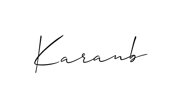 It looks lik you need a new signature style for name Karanb. Design unique handwritten (Allison_Script) signature with our free signature maker in just a few clicks. Karanb signature style 2 images and pictures png
