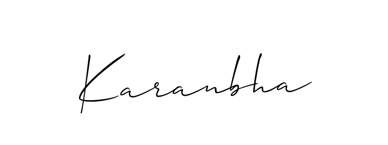 Best and Professional Signature Style for Karanbha. Allison_Script Best Signature Style Collection. Karanbha signature style 2 images and pictures png
