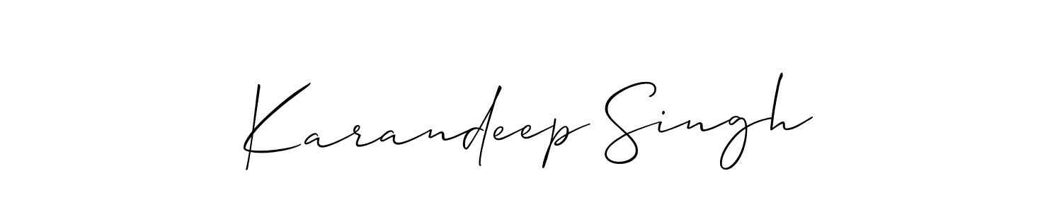 if you are searching for the best signature style for your name Karandeep Singh. so please give up your signature search. here we have designed multiple signature styles  using Allison_Script. Karandeep Singh signature style 2 images and pictures png