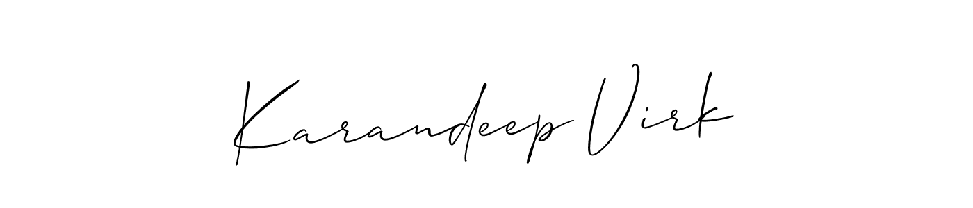 How to make Karandeep Virk signature? Allison_Script is a professional autograph style. Create handwritten signature for Karandeep Virk name. Karandeep Virk signature style 2 images and pictures png