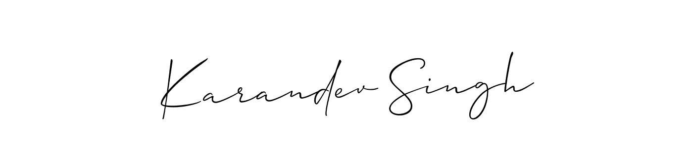 How to Draw Karandev Singh signature style? Allison_Script is a latest design signature styles for name Karandev Singh. Karandev Singh signature style 2 images and pictures png