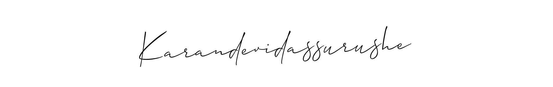 How to make Karandevidassurushe signature? Allison_Script is a professional autograph style. Create handwritten signature for Karandevidassurushe name. Karandevidassurushe signature style 2 images and pictures png