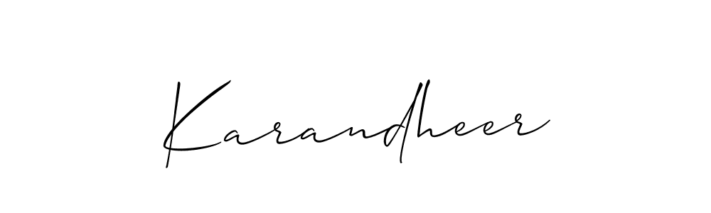 It looks lik you need a new signature style for name Karandheer. Design unique handwritten (Allison_Script) signature with our free signature maker in just a few clicks. Karandheer signature style 2 images and pictures png