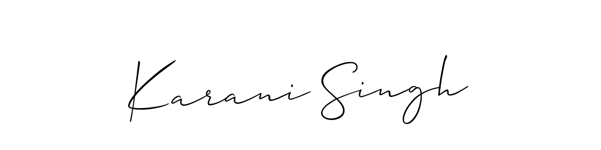 Best and Professional Signature Style for Karani Singh. Allison_Script Best Signature Style Collection. Karani Singh signature style 2 images and pictures png