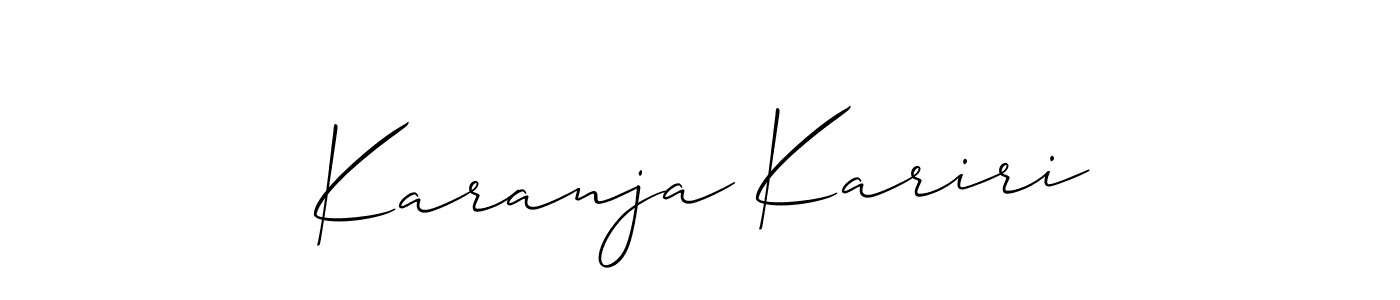 It looks lik you need a new signature style for name Karanja Kariri. Design unique handwritten (Allison_Script) signature with our free signature maker in just a few clicks. Karanja Kariri signature style 2 images and pictures png