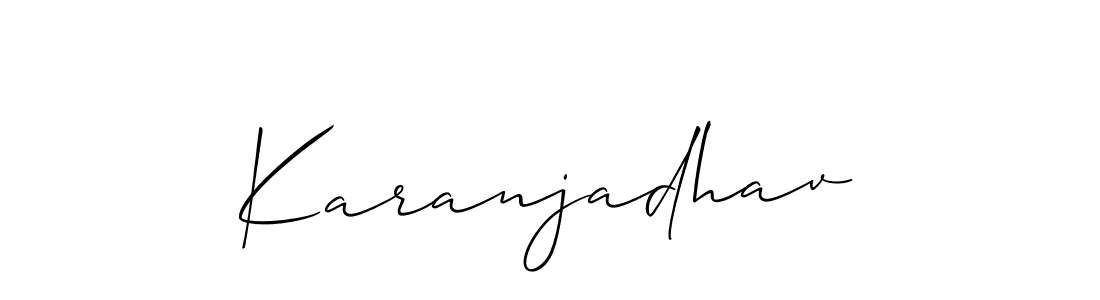 How to make Karanjadhav signature? Allison_Script is a professional autograph style. Create handwritten signature for Karanjadhav name. Karanjadhav signature style 2 images and pictures png