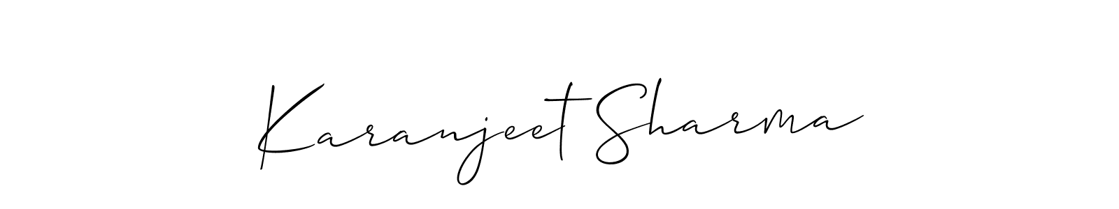 Check out images of Autograph of Karanjeet Sharma name. Actor Karanjeet Sharma Signature Style. Allison_Script is a professional sign style online. Karanjeet Sharma signature style 2 images and pictures png