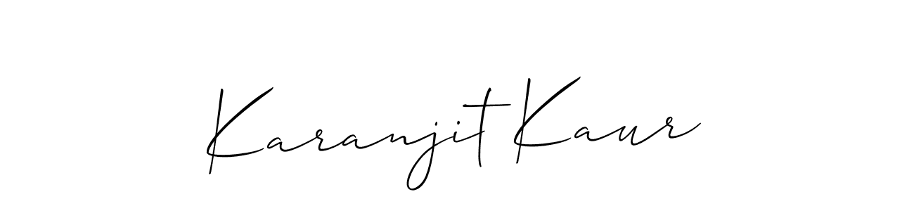 Make a short Karanjit Kaur signature style. Manage your documents anywhere anytime using Allison_Script. Create and add eSignatures, submit forms, share and send files easily. Karanjit Kaur signature style 2 images and pictures png