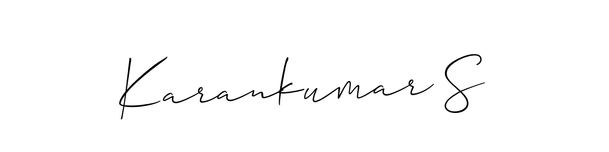 Use a signature maker to create a handwritten signature online. With this signature software, you can design (Allison_Script) your own signature for name Karankumar S. Karankumar S signature style 2 images and pictures png