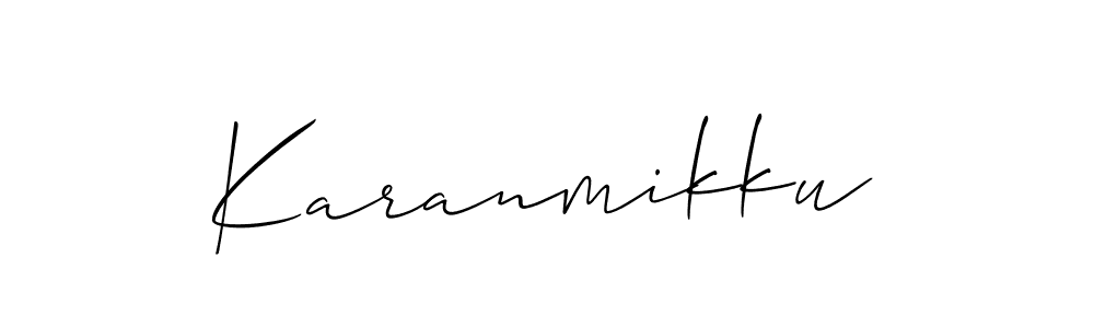 Also You can easily find your signature by using the search form. We will create Karanmikku name handwritten signature images for you free of cost using Allison_Script sign style. Karanmikku signature style 2 images and pictures png