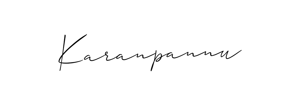 Design your own signature with our free online signature maker. With this signature software, you can create a handwritten (Allison_Script) signature for name Karanpannu. Karanpannu signature style 2 images and pictures png
