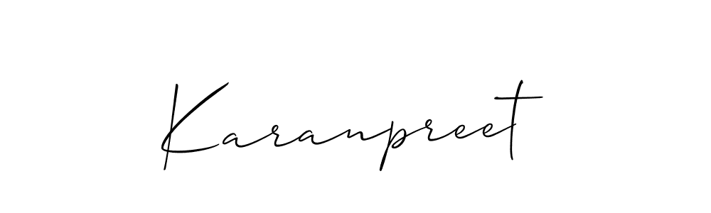 How to Draw Karanpreet signature style? Allison_Script is a latest design signature styles for name Karanpreet. Karanpreet signature style 2 images and pictures png