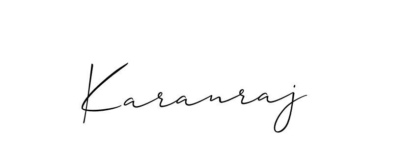 Design your own signature with our free online signature maker. With this signature software, you can create a handwritten (Allison_Script) signature for name Karanraj. Karanraj signature style 2 images and pictures png