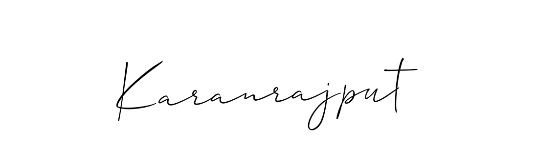 The best way (Allison_Script) to make a short signature is to pick only two or three words in your name. The name Karanrajput include a total of six letters. For converting this name. Karanrajput signature style 2 images and pictures png