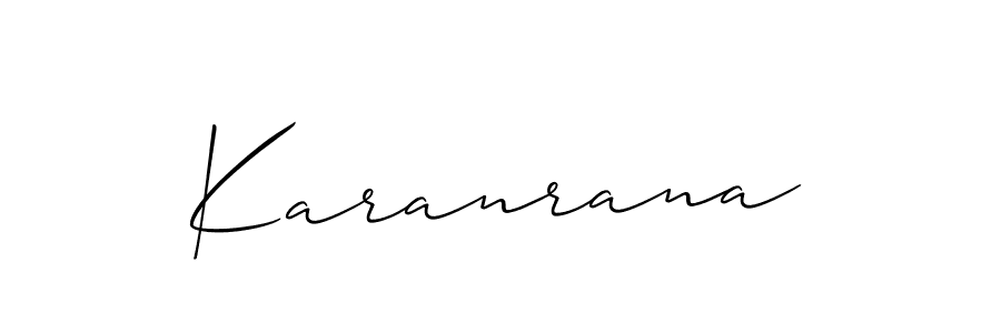 Make a beautiful signature design for name Karanrana. With this signature (Allison_Script) style, you can create a handwritten signature for free. Karanrana signature style 2 images and pictures png