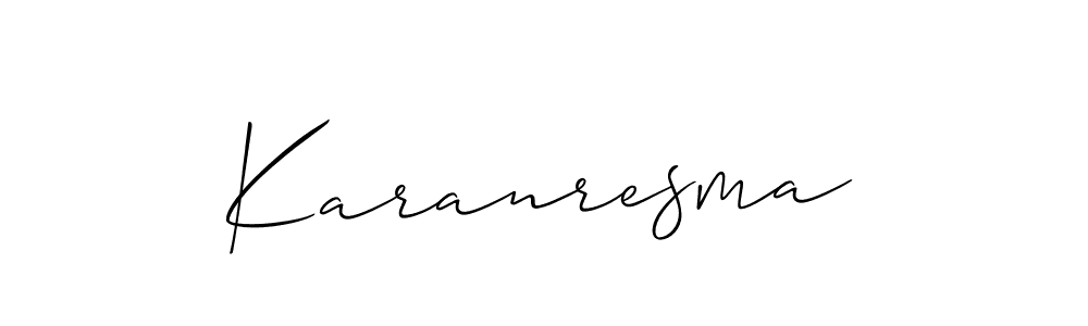 How to make Karanresma name signature. Use Allison_Script style for creating short signs online. This is the latest handwritten sign. Karanresma signature style 2 images and pictures png