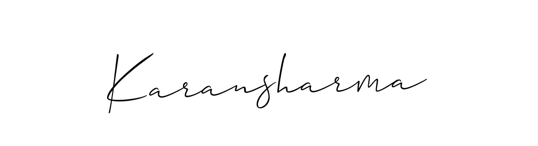 Create a beautiful signature design for name Karansharma. With this signature (Allison_Script) fonts, you can make a handwritten signature for free. Karansharma signature style 2 images and pictures png