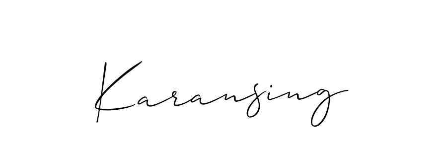 Karansing stylish signature style. Best Handwritten Sign (Allison_Script) for my name. Handwritten Signature Collection Ideas for my name Karansing. Karansing signature style 2 images and pictures png