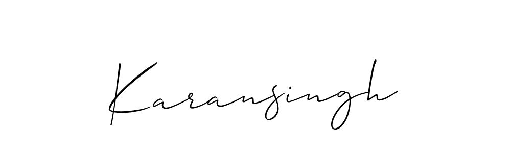 The best way (Allison_Script) to make a short signature is to pick only two or three words in your name. The name Karansingh include a total of six letters. For converting this name. Karansingh signature style 2 images and pictures png