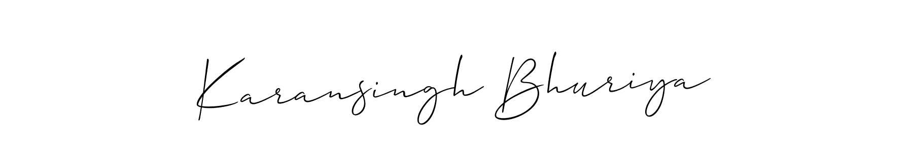 Use a signature maker to create a handwritten signature online. With this signature software, you can design (Allison_Script) your own signature for name Karansingh Bhuriya. Karansingh Bhuriya signature style 2 images and pictures png