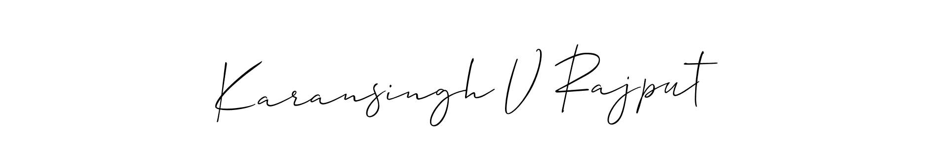 How to make Karansingh V Rajput name signature. Use Allison_Script style for creating short signs online. This is the latest handwritten sign. Karansingh V Rajput signature style 2 images and pictures png