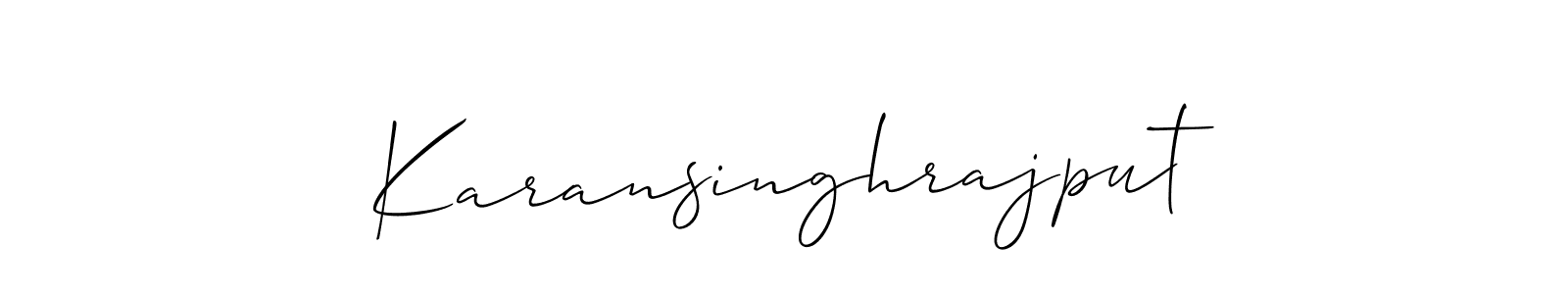 How to make Karansinghrajput name signature. Use Allison_Script style for creating short signs online. This is the latest handwritten sign. Karansinghrajput signature style 2 images and pictures png