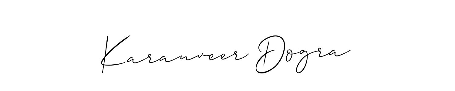 Karanveer Dogra stylish signature style. Best Handwritten Sign (Allison_Script) for my name. Handwritten Signature Collection Ideas for my name Karanveer Dogra. Karanveer Dogra signature style 2 images and pictures png