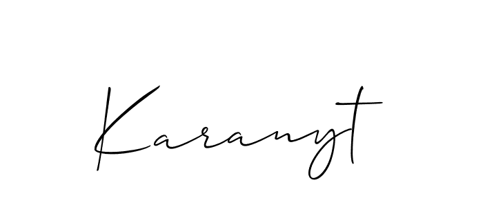Check out images of Autograph of Karanyt name. Actor Karanyt Signature Style. Allison_Script is a professional sign style online. Karanyt signature style 2 images and pictures png