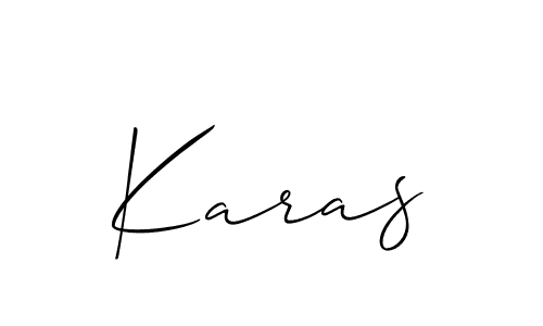 It looks lik you need a new signature style for name Karas. Design unique handwritten (Allison_Script) signature with our free signature maker in just a few clicks. Karas signature style 2 images and pictures png