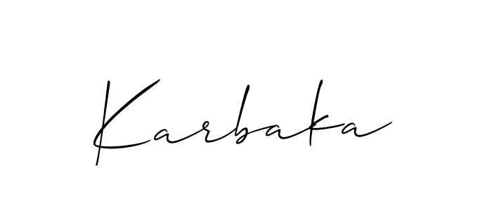 Best and Professional Signature Style for Karbaka. Allison_Script Best Signature Style Collection. Karbaka signature style 2 images and pictures png