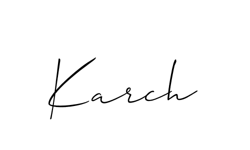 if you are searching for the best signature style for your name Karch. so please give up your signature search. here we have designed multiple signature styles  using Allison_Script. Karch signature style 2 images and pictures png