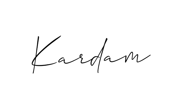 Kardam stylish signature style. Best Handwritten Sign (Allison_Script) for my name. Handwritten Signature Collection Ideas for my name Kardam. Kardam signature style 2 images and pictures png